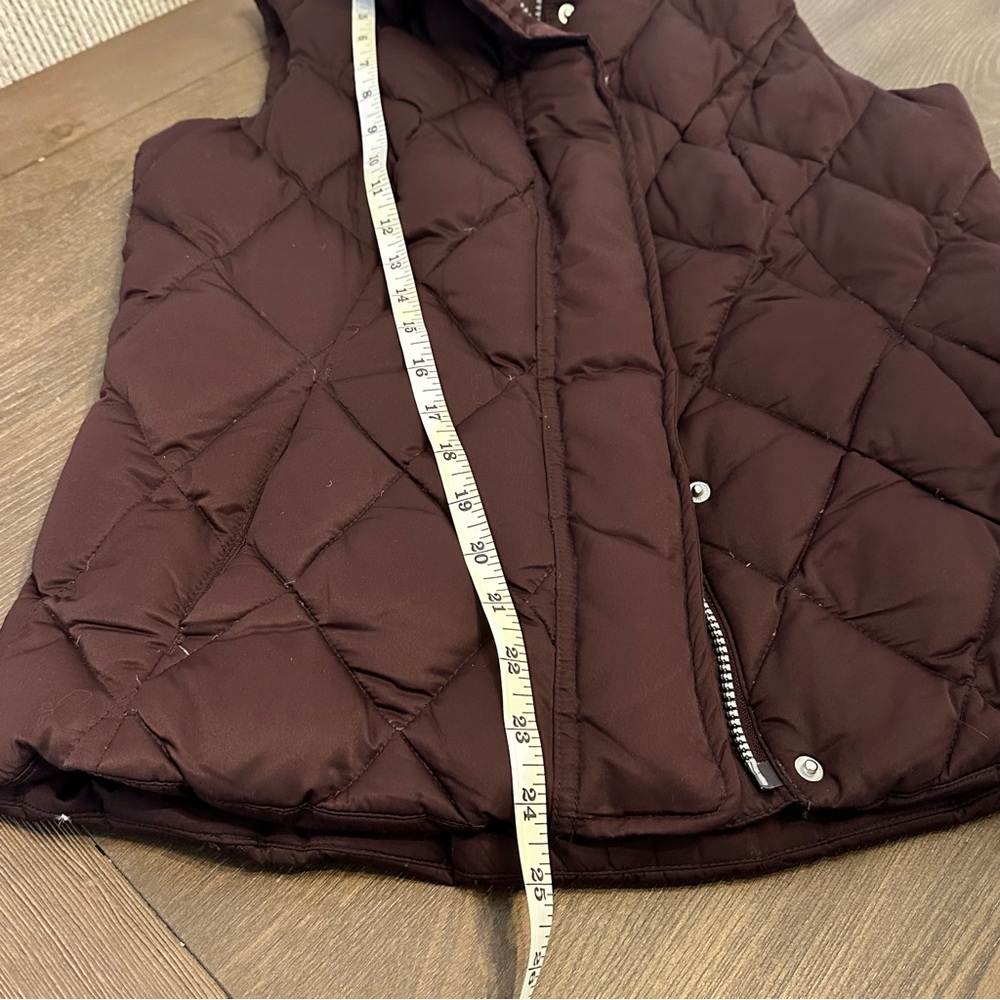 Eddie Bauer Puffer Vest Goose Down Maroon EB650‎ Size Medium Zip - Picture 7 of 7